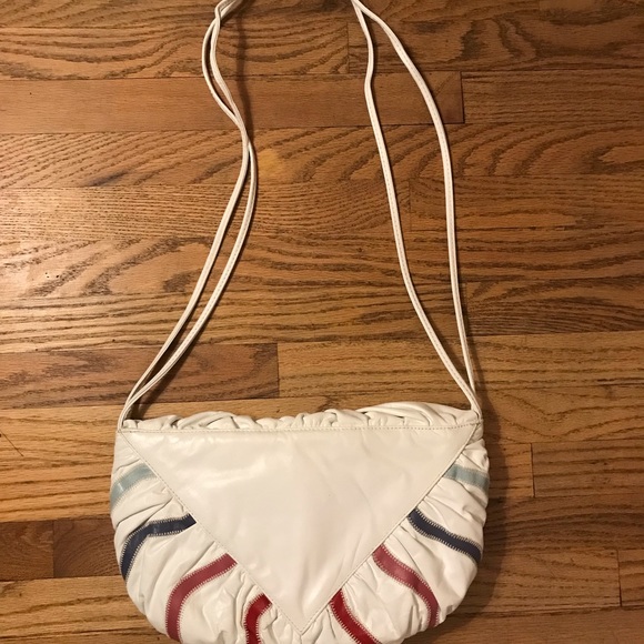 VTG Leather white Shoulder purse - Picture 6 of 6